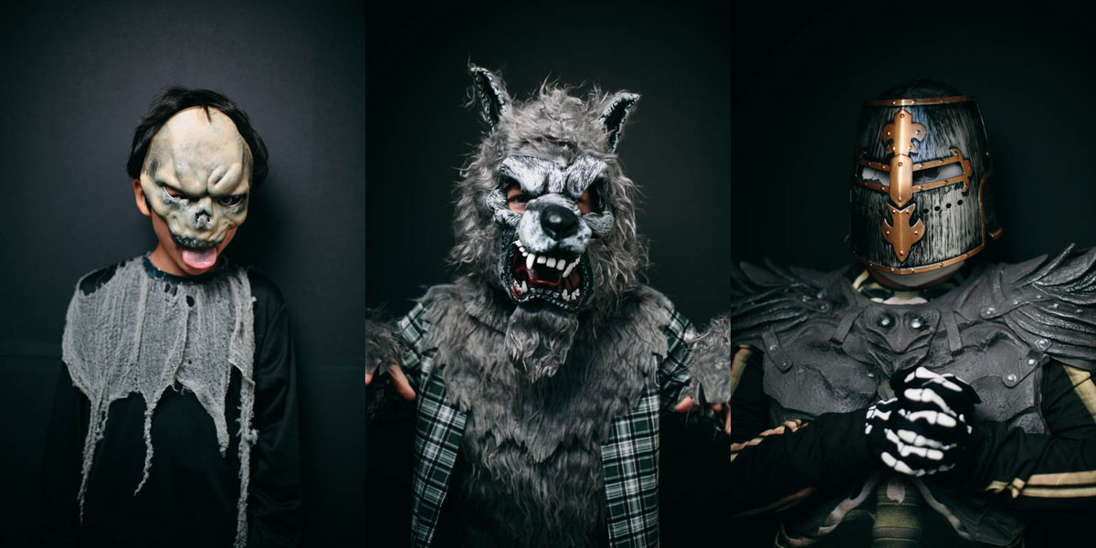 Halloween-Costume-Portraits - Skull - Wolf