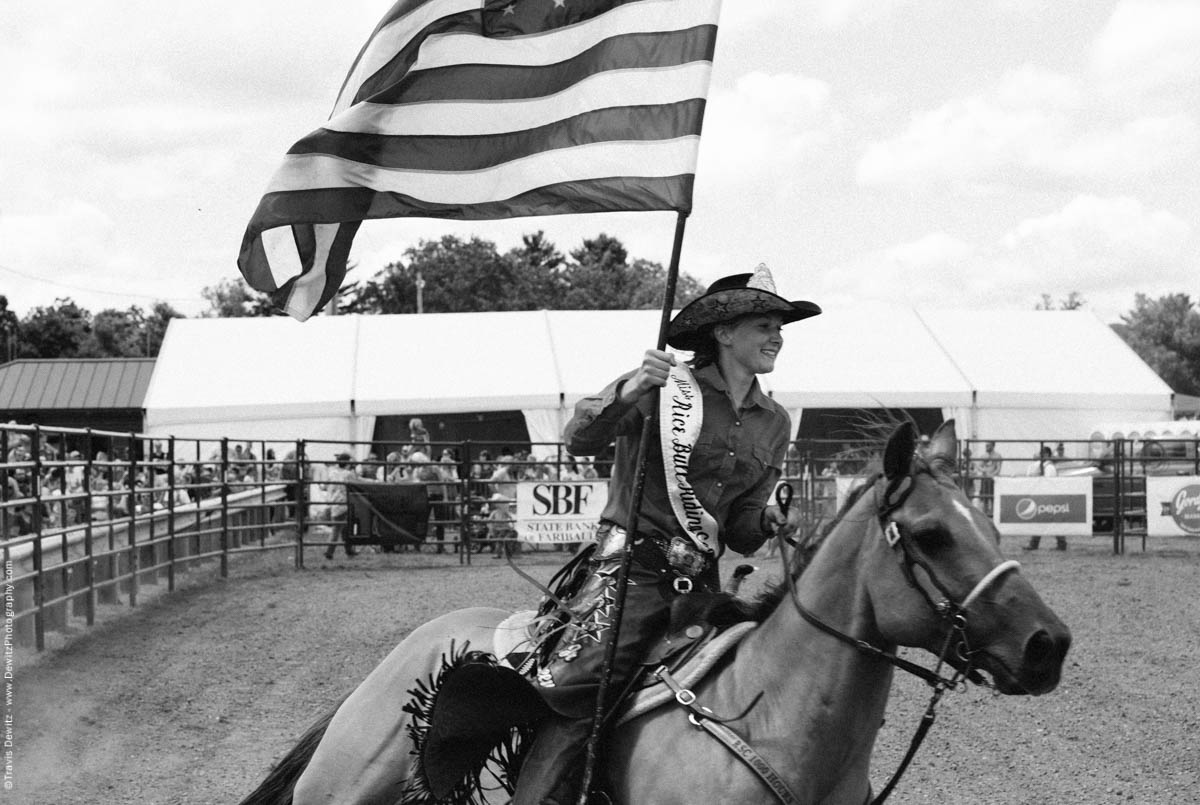 4-Miss Rice Bull Riding Riding Horse with American Flag-2782