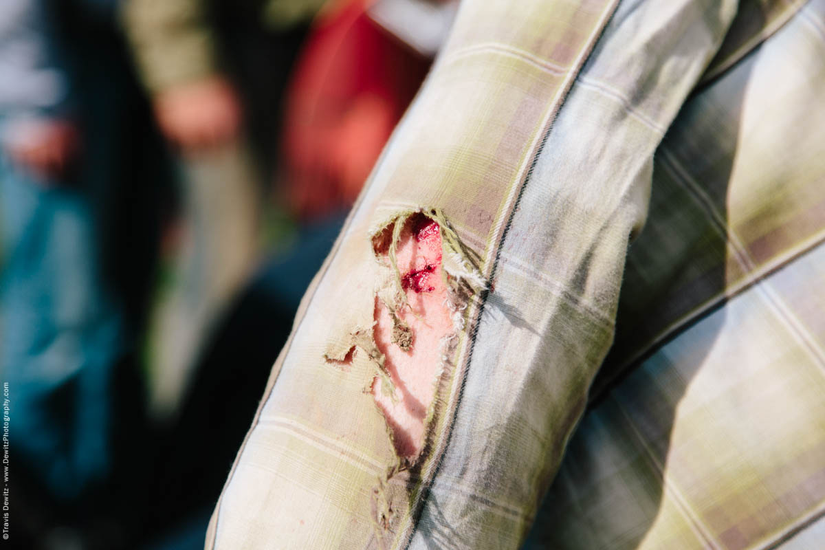 Bull Riders Arm Cut Through Ripped Shirt-3381