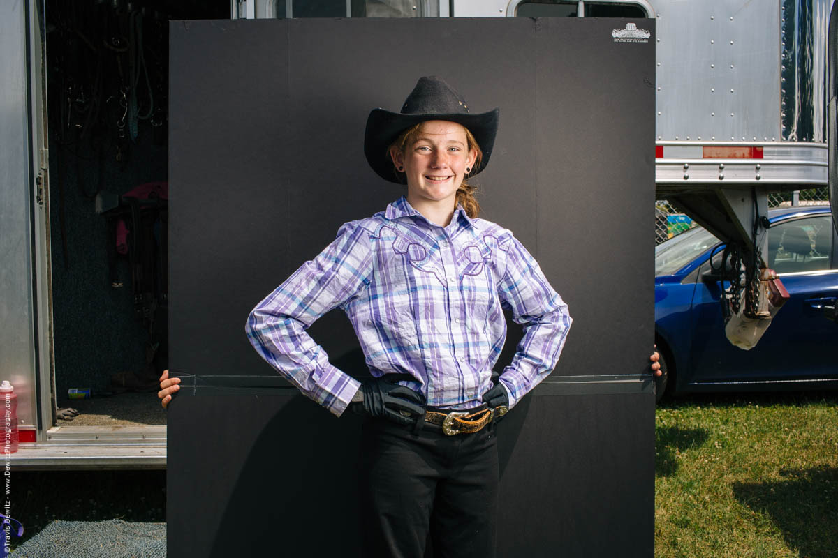 young-girl-western-outfit-portrait-horse-trailer-northern-wisconsin-state-fair-1995