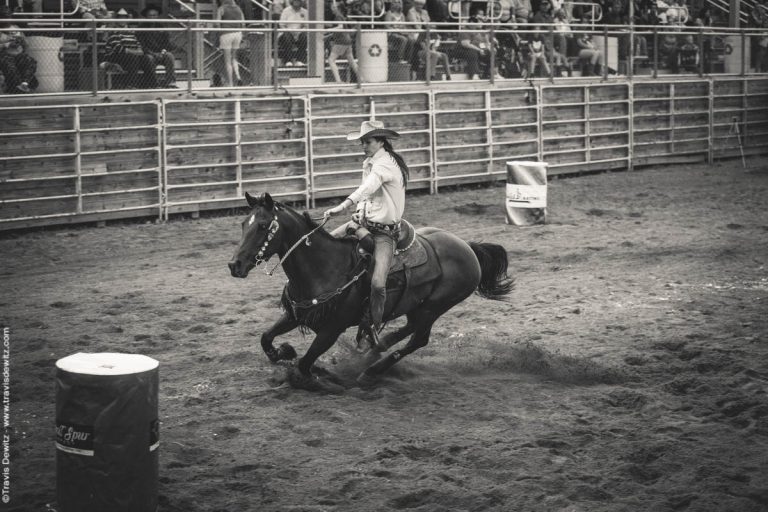 Wisconsin Rodeo Bull Riding and Barrel Racing into the Night
