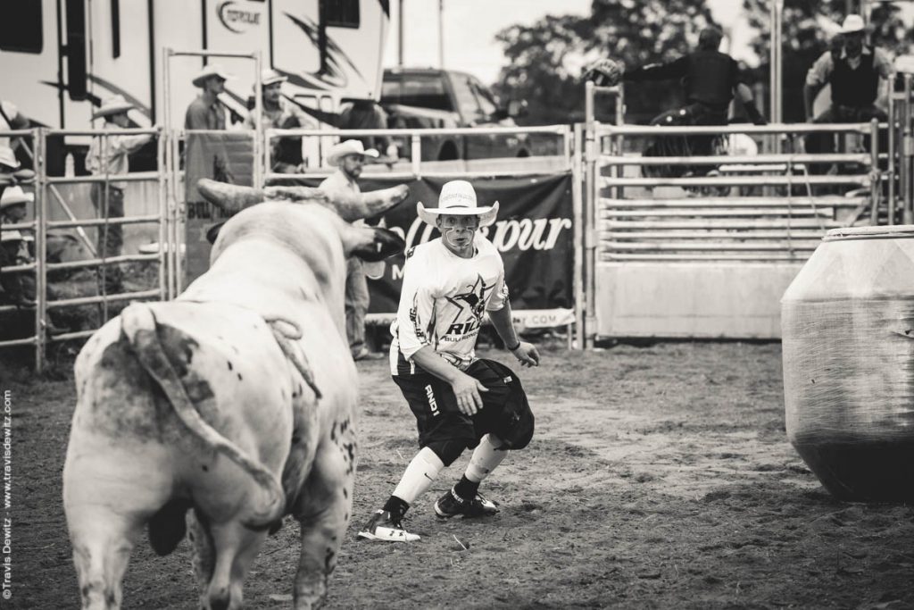Wisconsin Rodeo Bull Riding and Barrel Racing into the Night