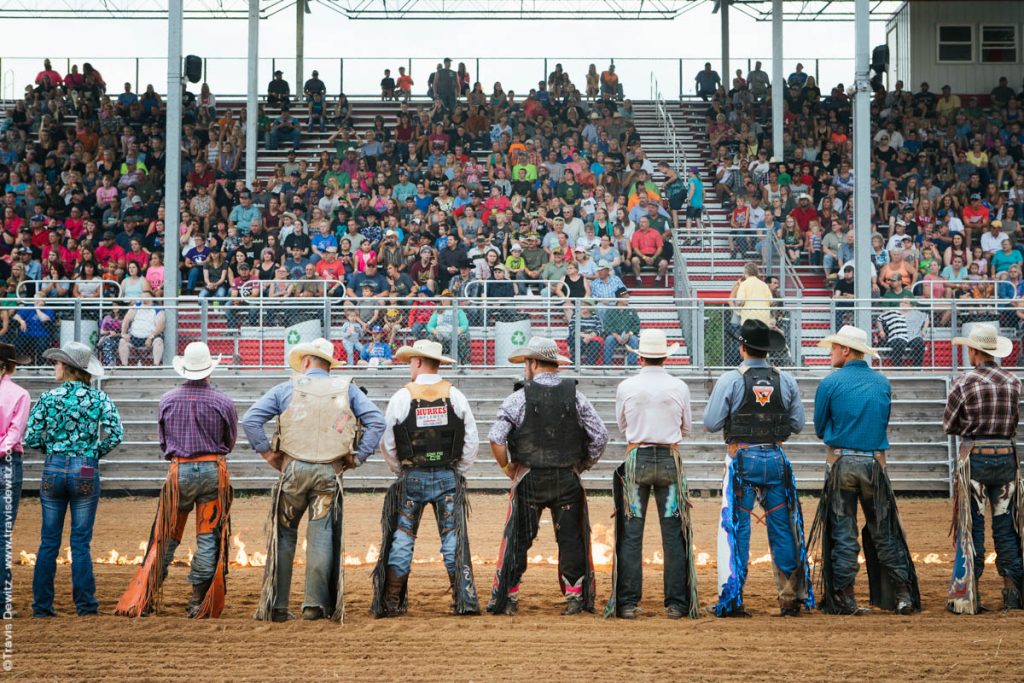 Wisconsin Rodeo Bull Riding and Barrel Racing into the Night